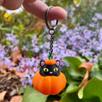 Pumpkin Cat Fidget Keychain