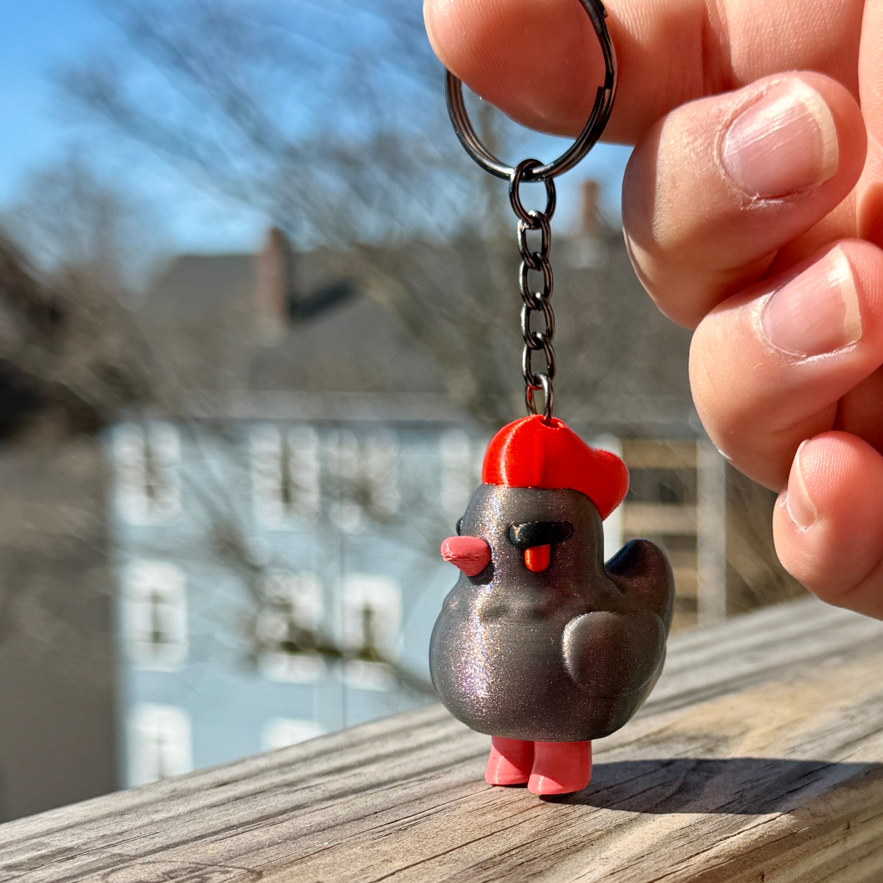 Stardew Valley Chicken Keychain