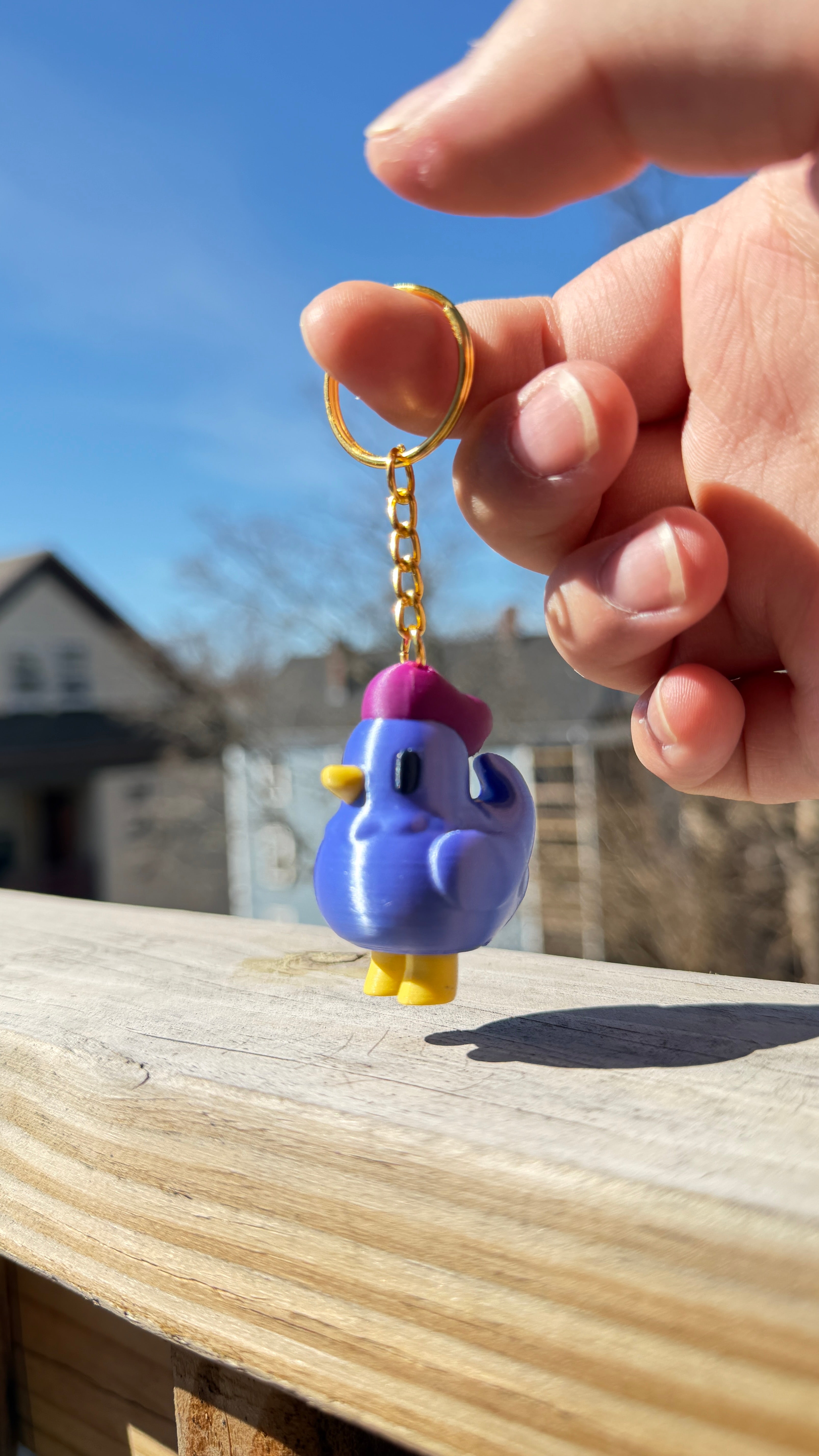 Stardew Valley Chicken Keychain