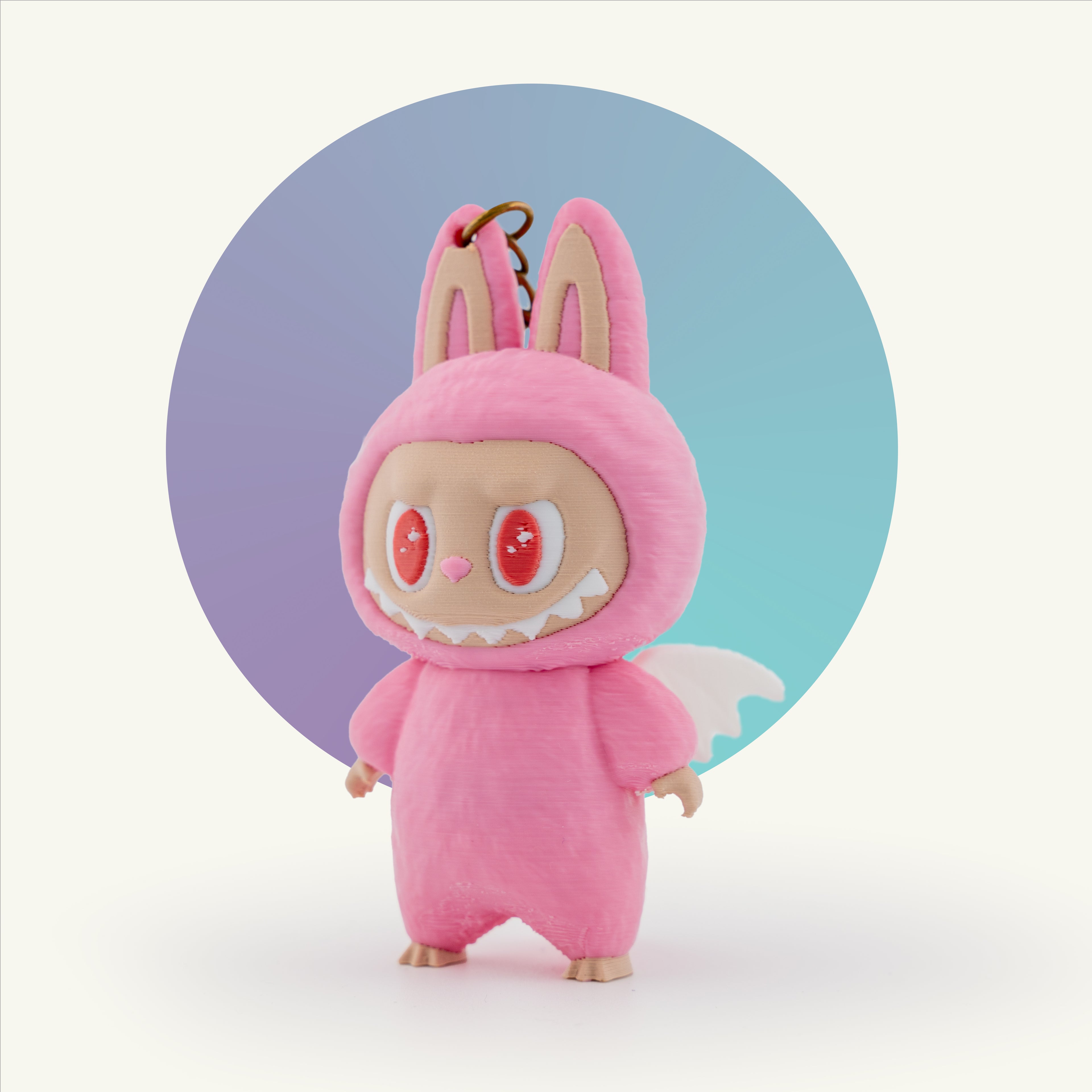 Labubu Monster  Dragon Keychain