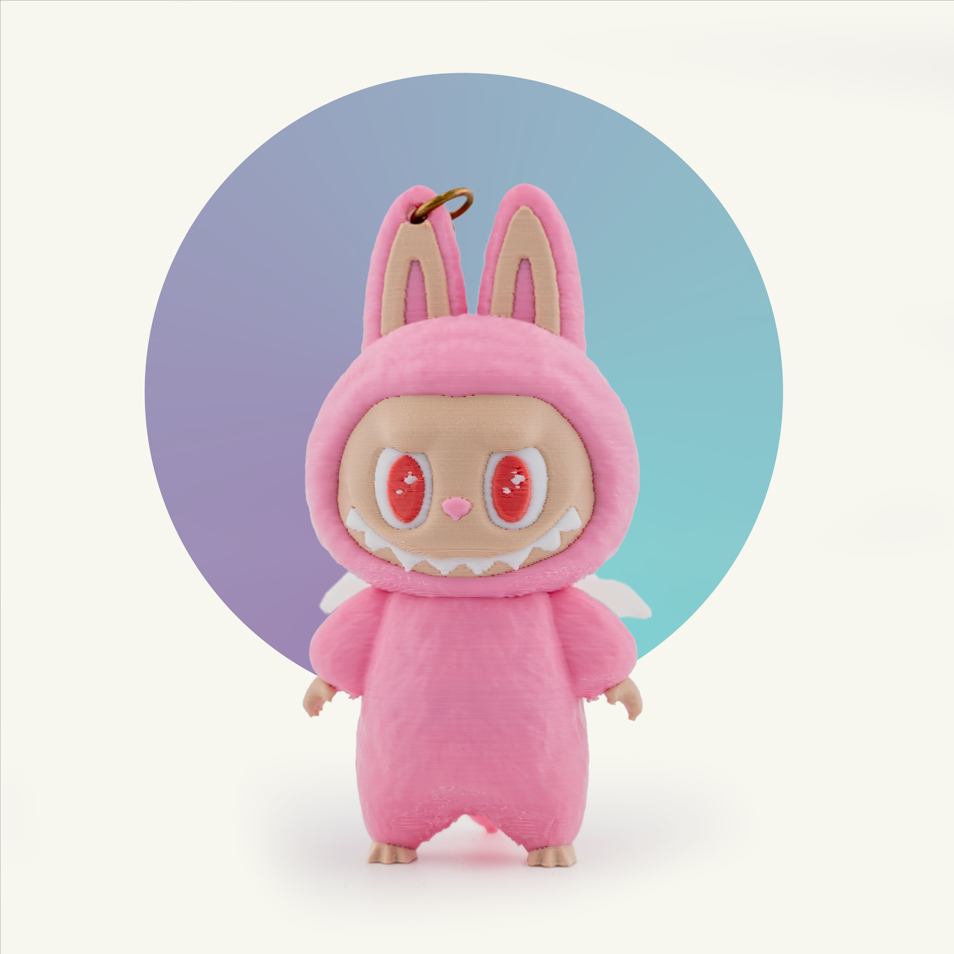 Labubu Monster  Dragon Keychain
