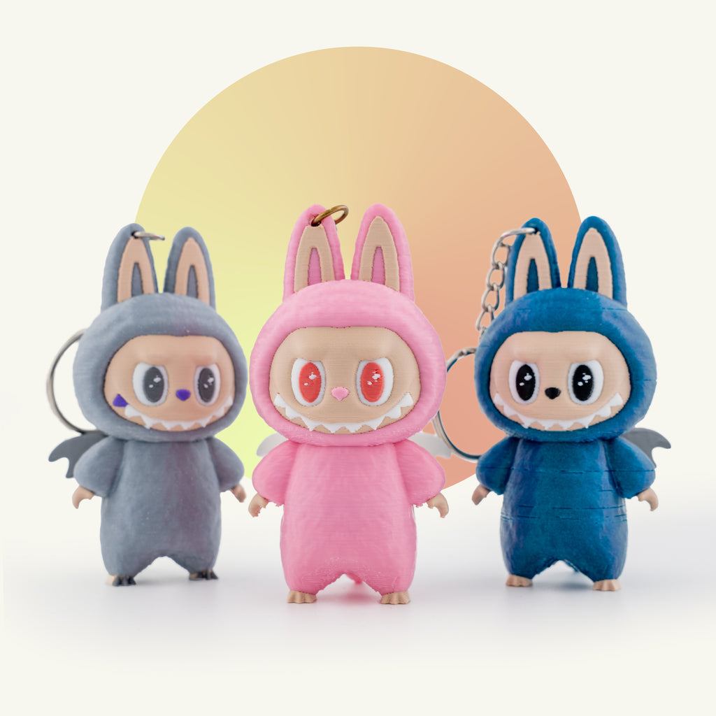 Labubu Monster  Dragon Keychain