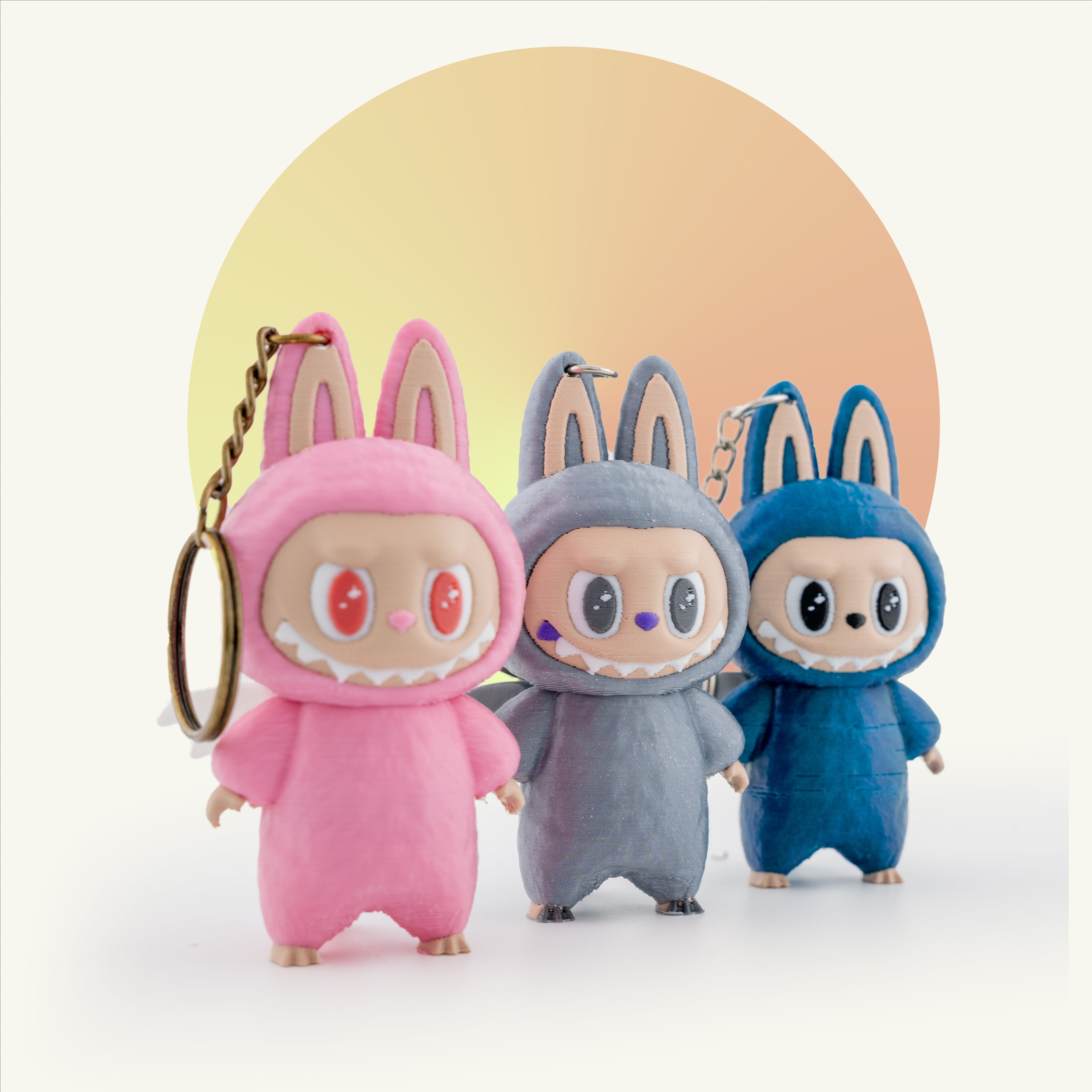 Labubu Monster  Dragon Keychain