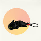 Chibi Light Fury & Toothless Keychain