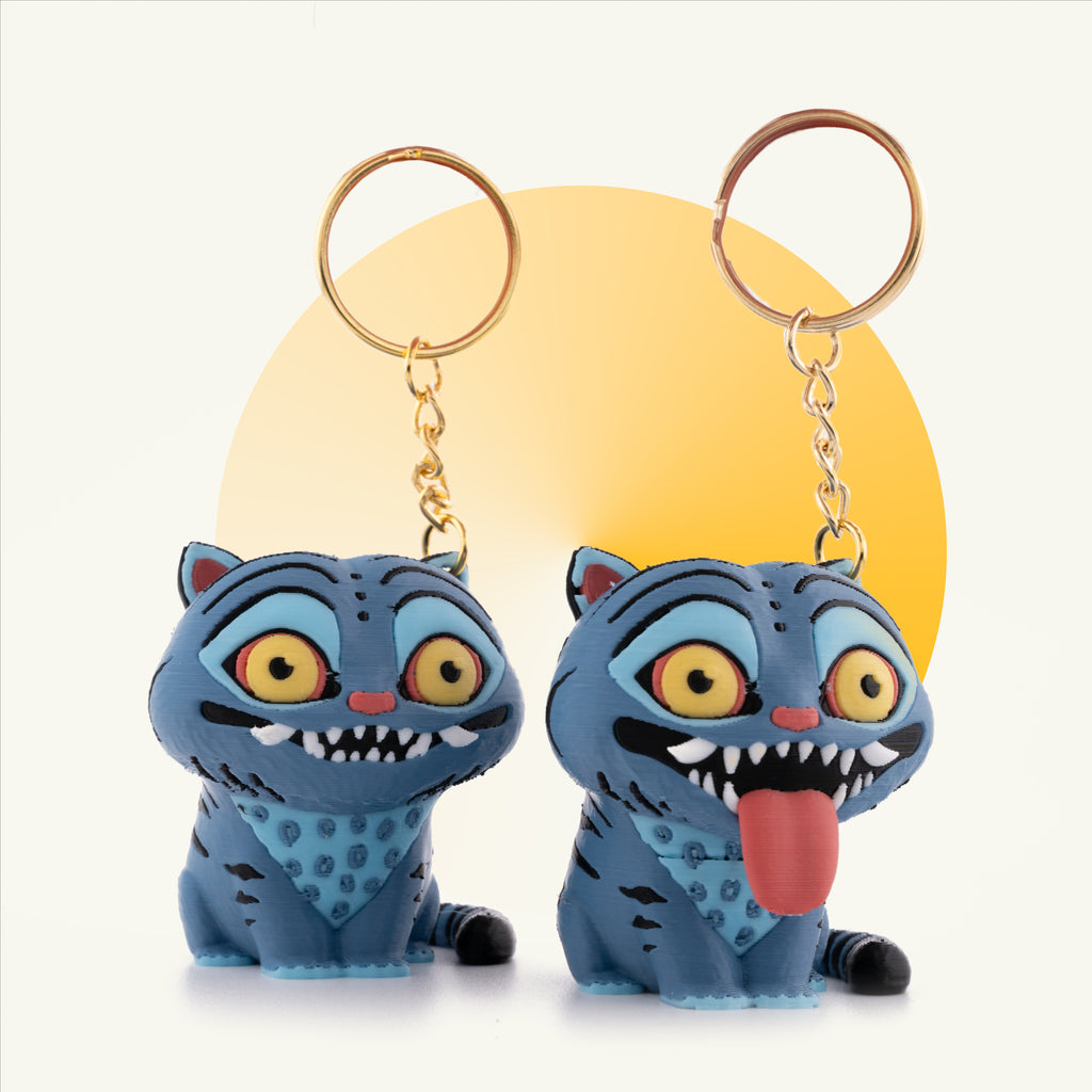 Derpy Tiger Keychain
