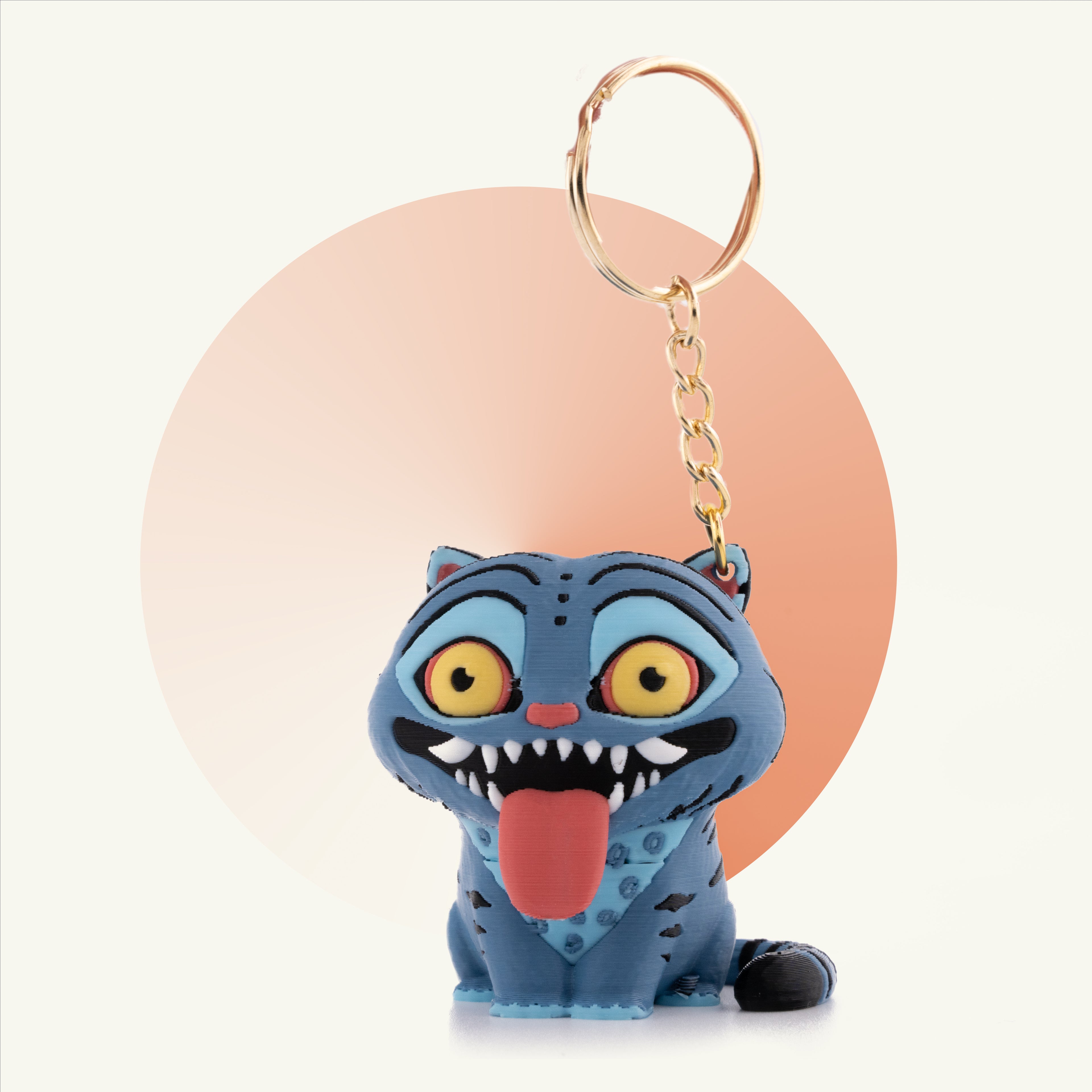 Derpy Tiger Keychain