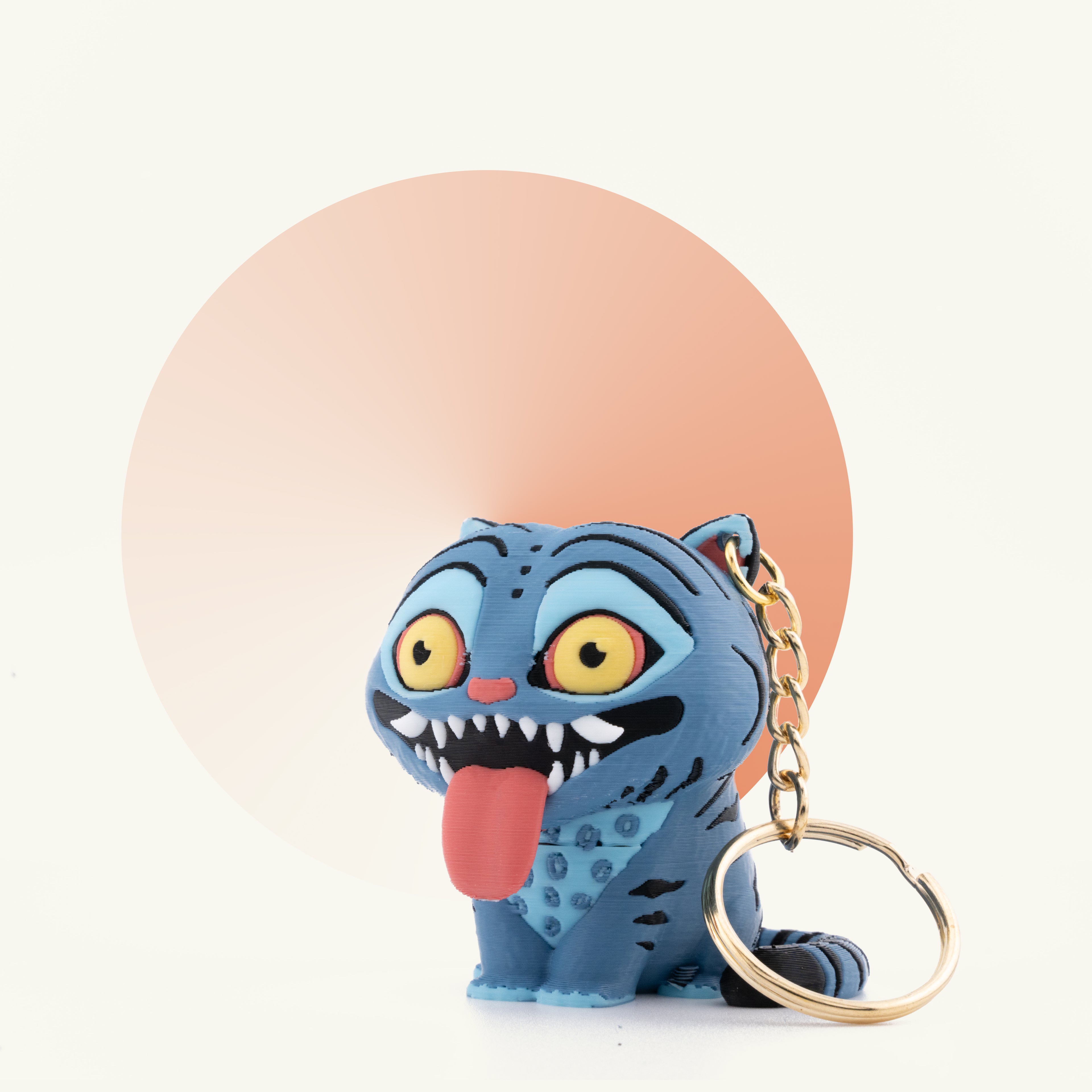 Derpy Tiger Keychain