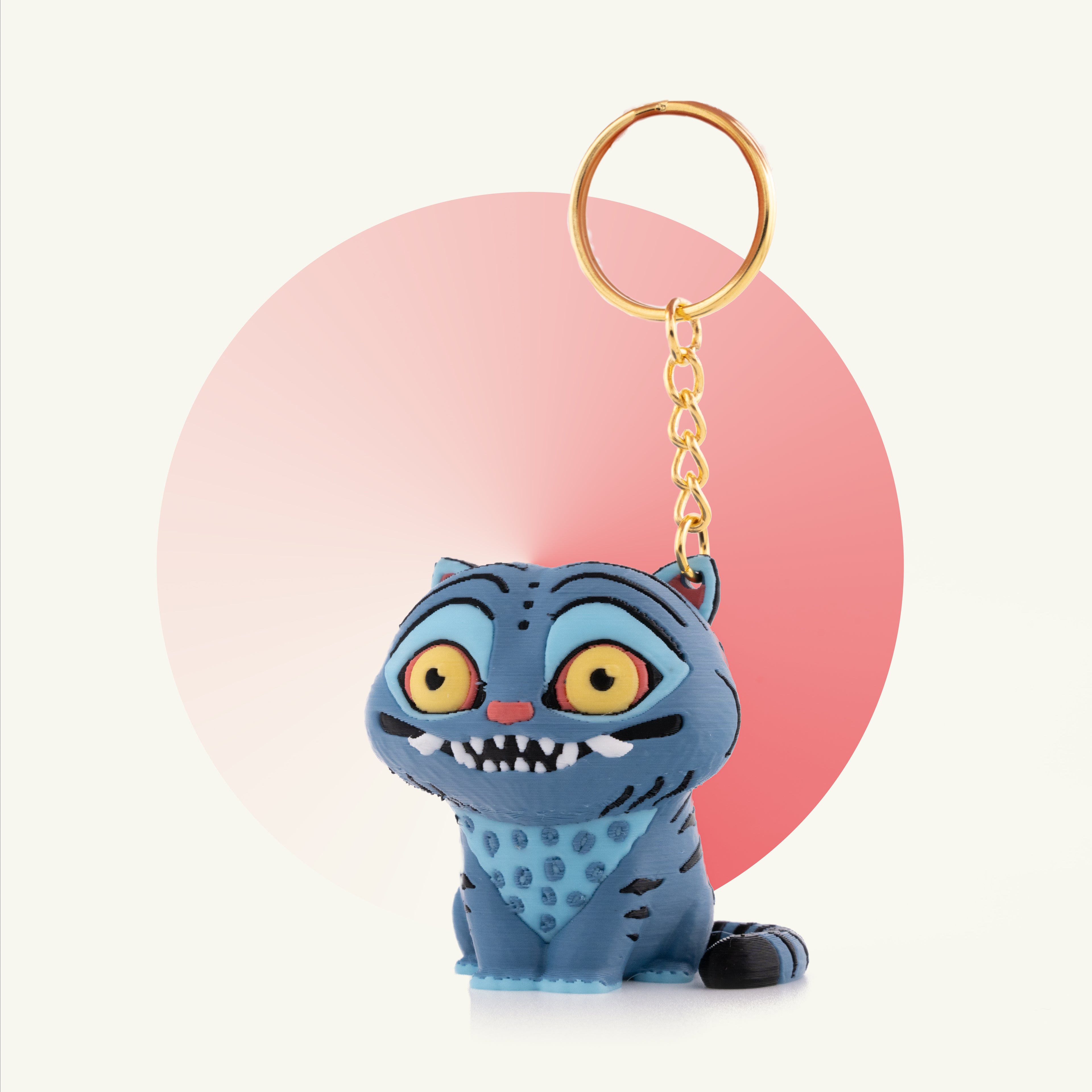 Derpy Tiger Keychain