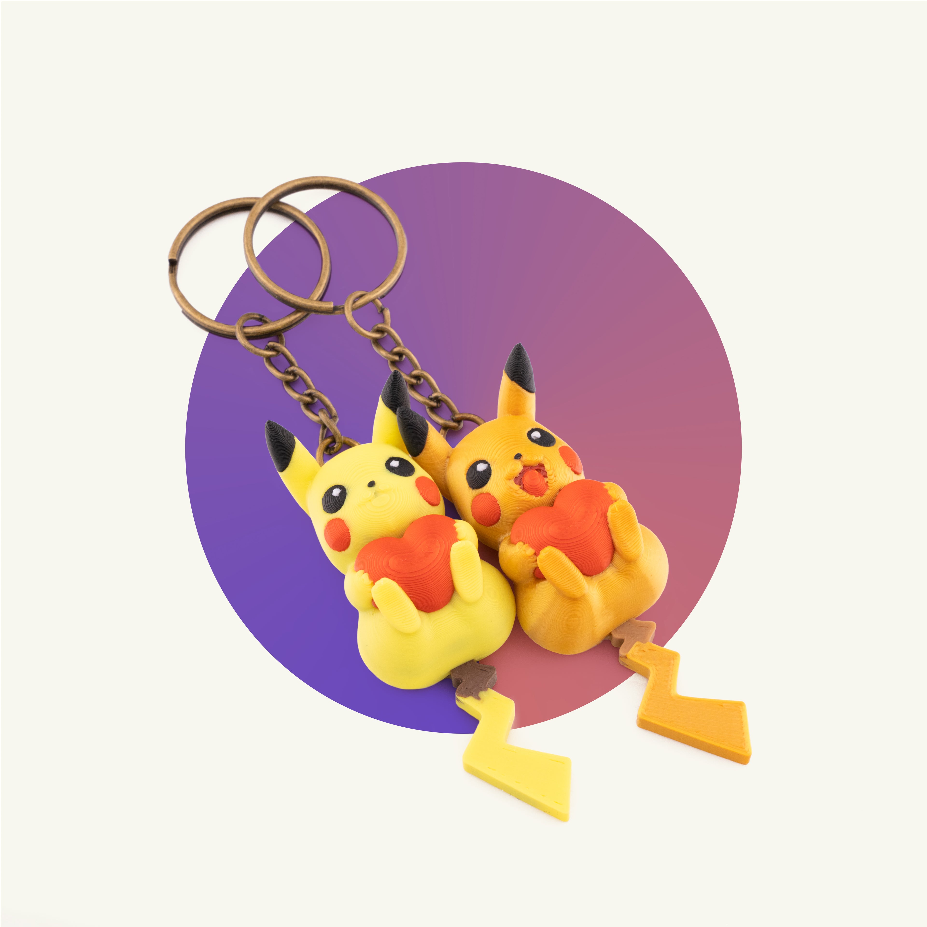 Pikachu Couple Keychain