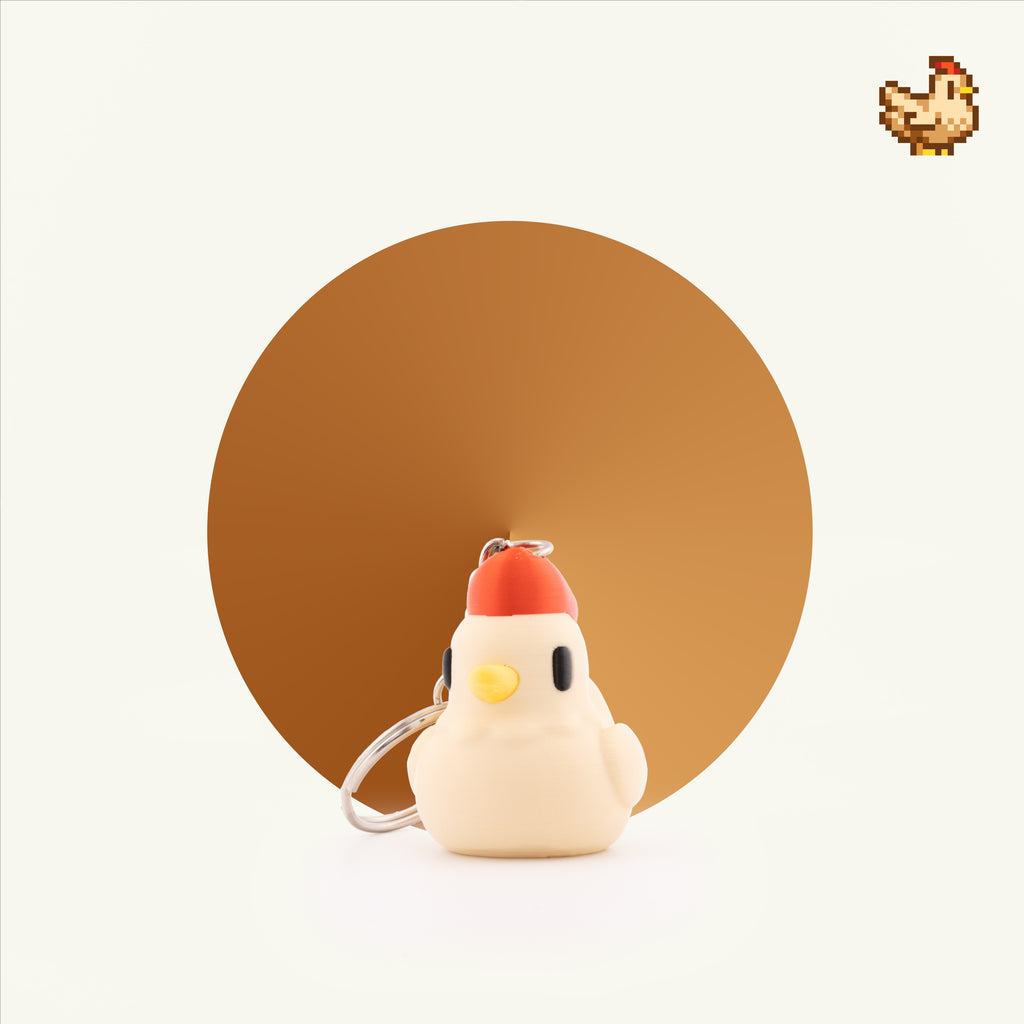 Stardew Valley Chicken Keychain