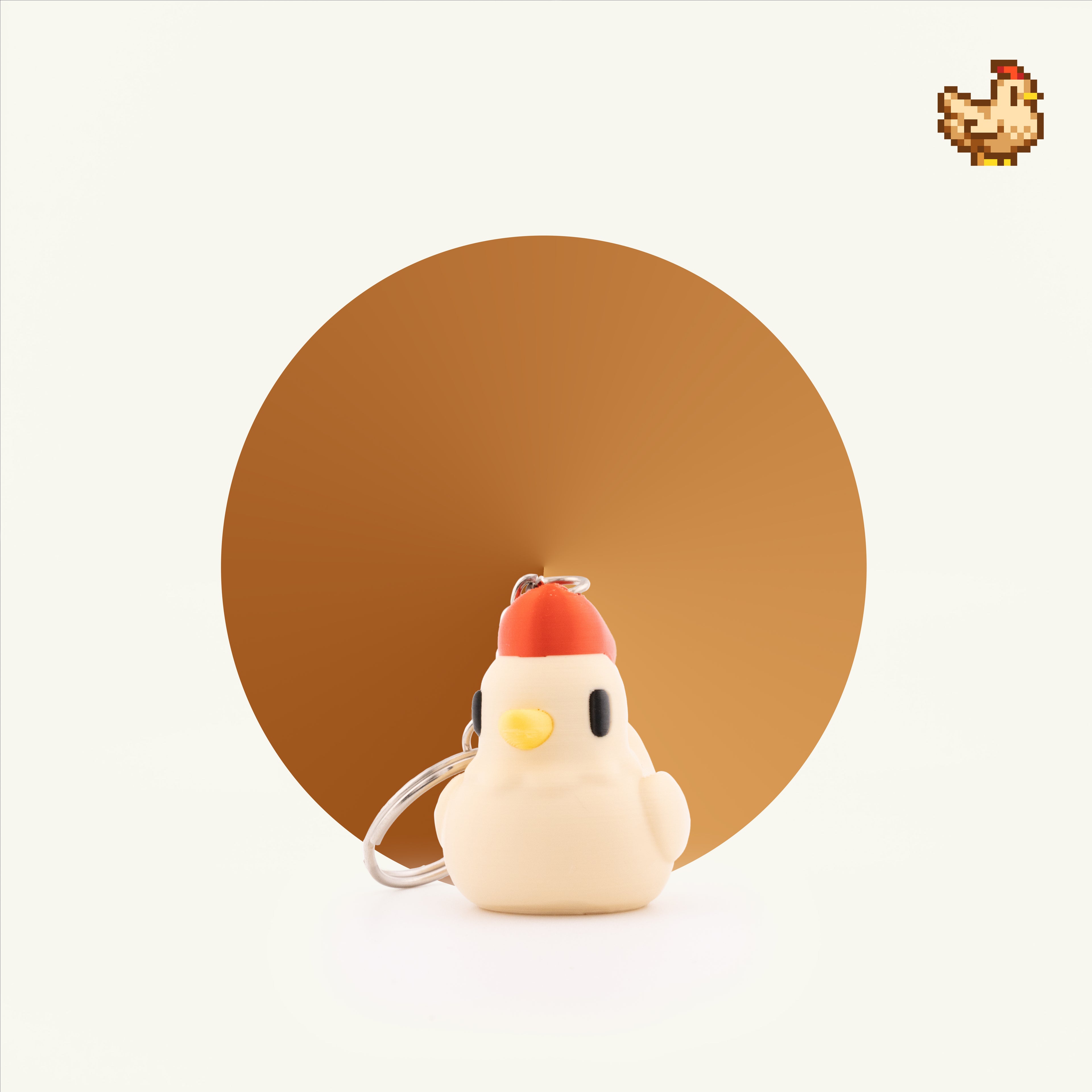 Stardew Valley Chicken Keychain