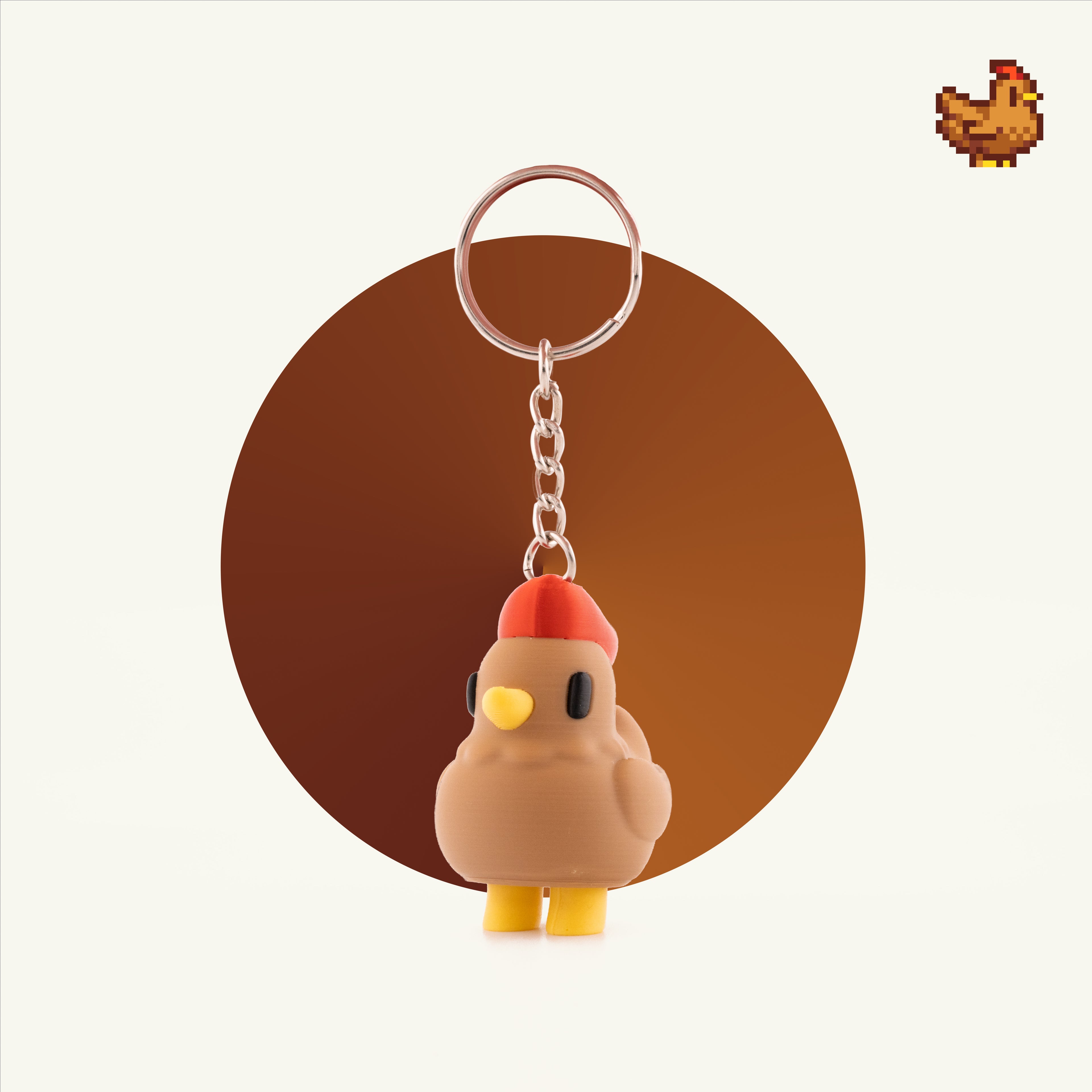 Stardew Valley Chicken Keychain