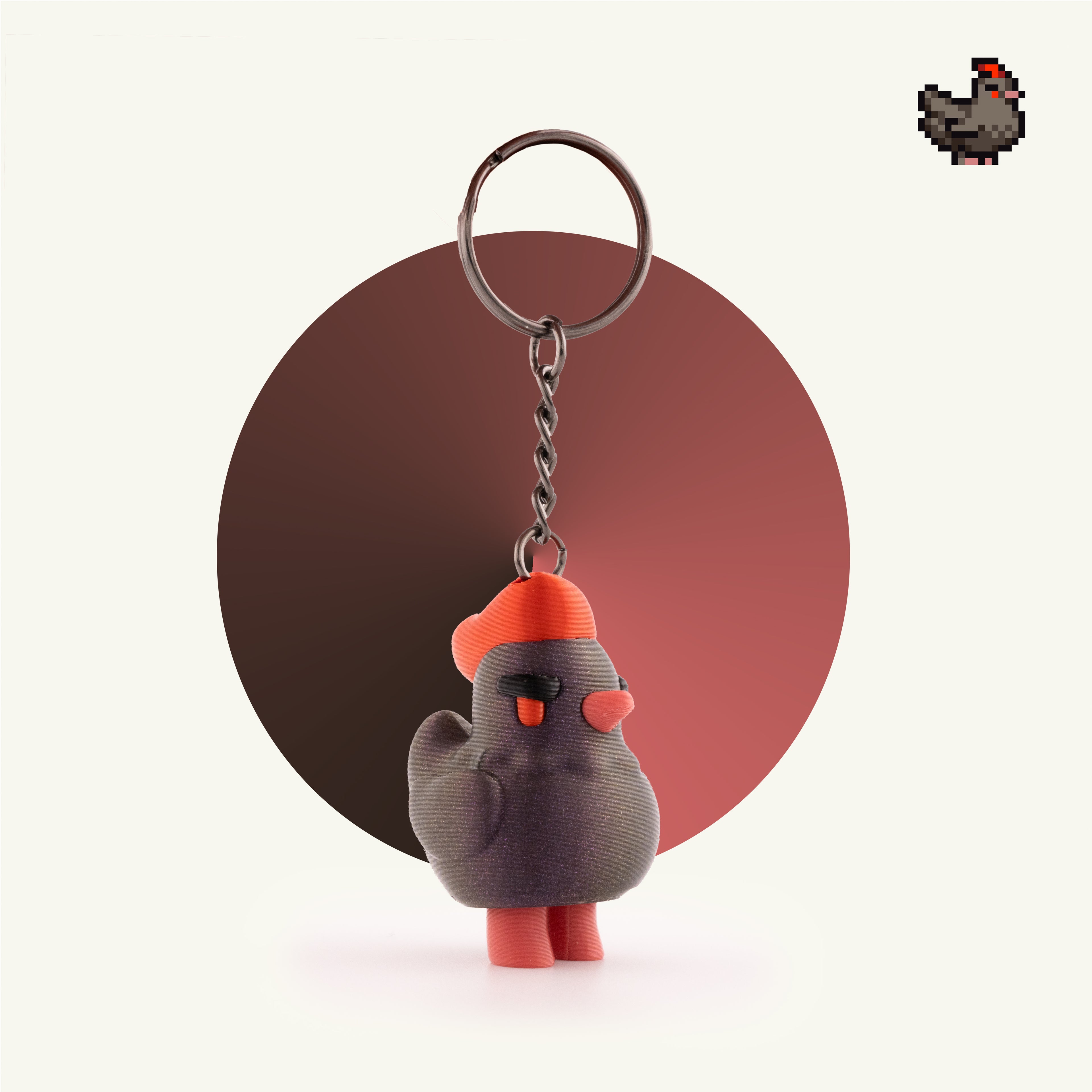 Stardew Valley Chicken Keychain