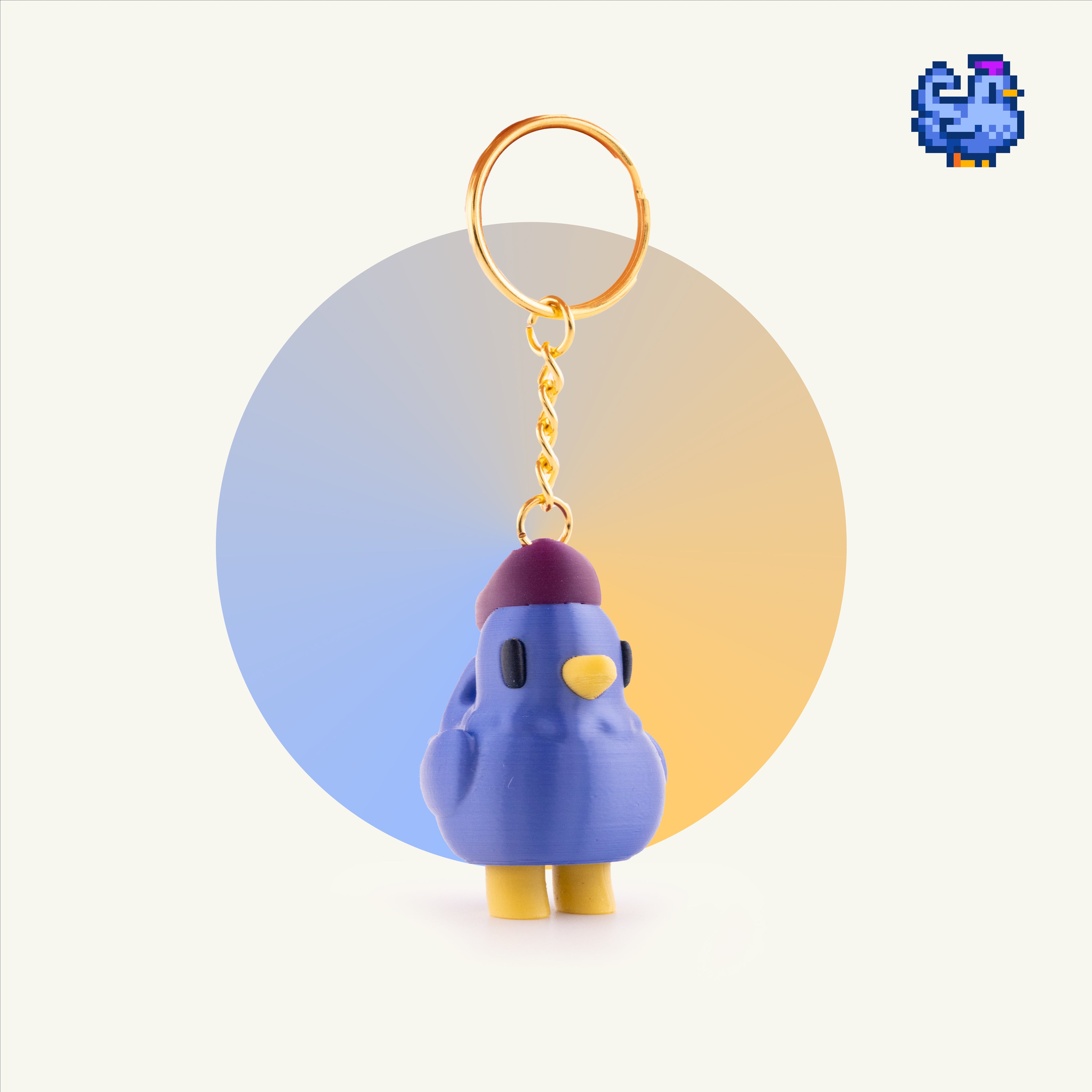 Stardew Valley Chicken Keychain