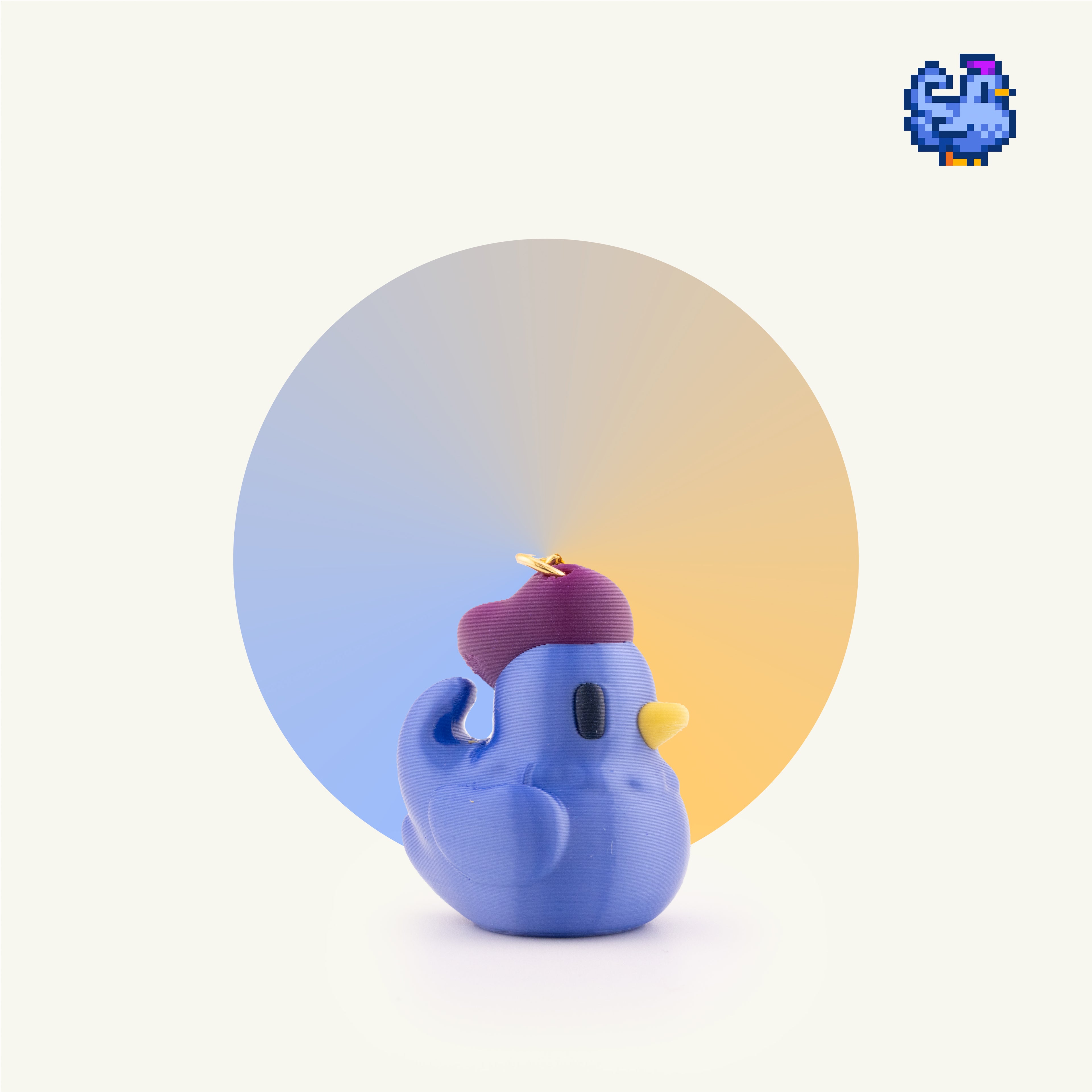 Stardew Valley Chicken Keychain