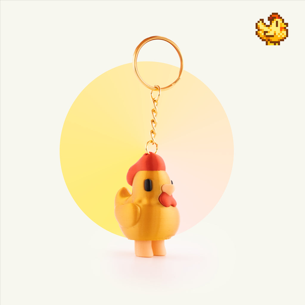 Stardew Valley Chicken Keychain