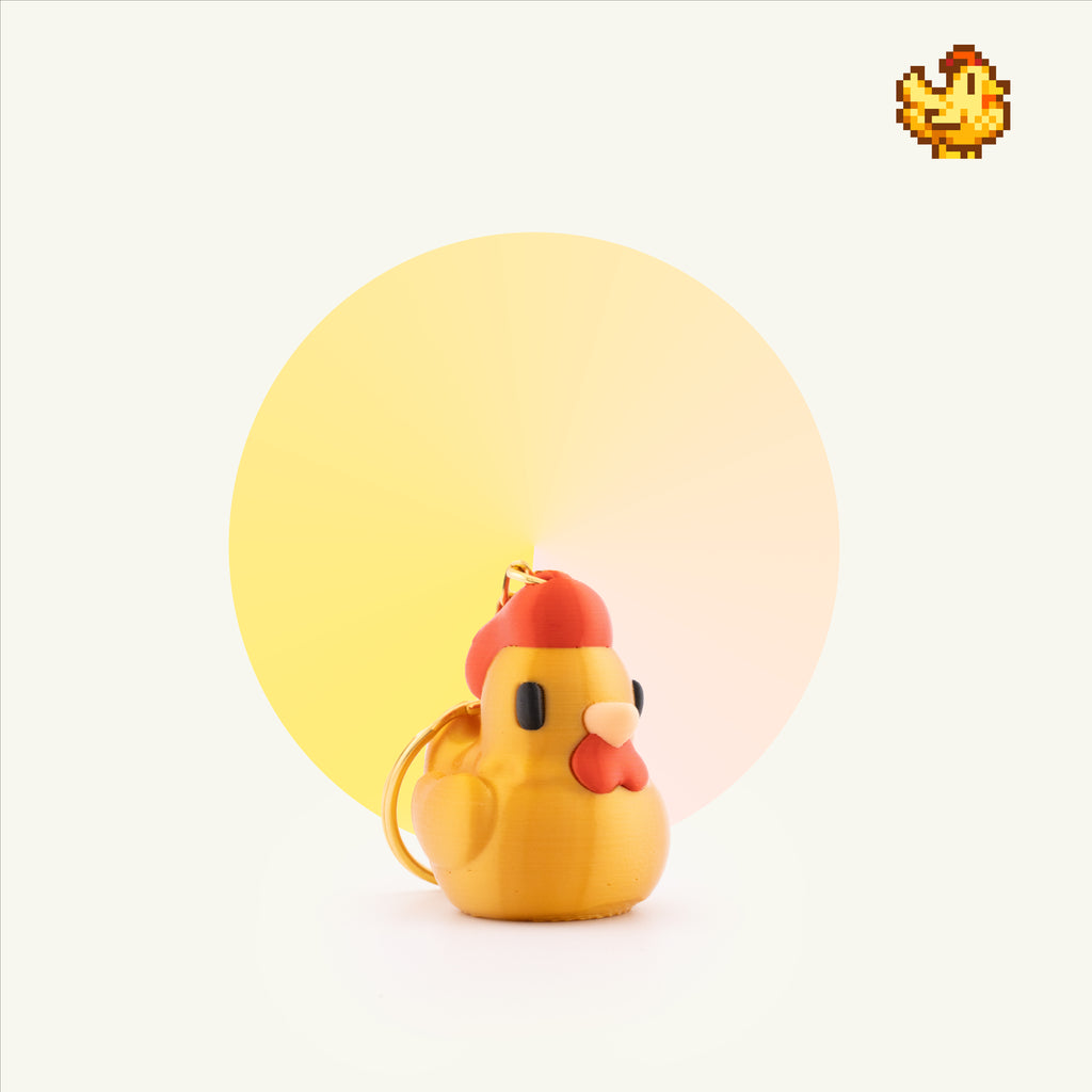 Stardew Valley Chicken Keychain