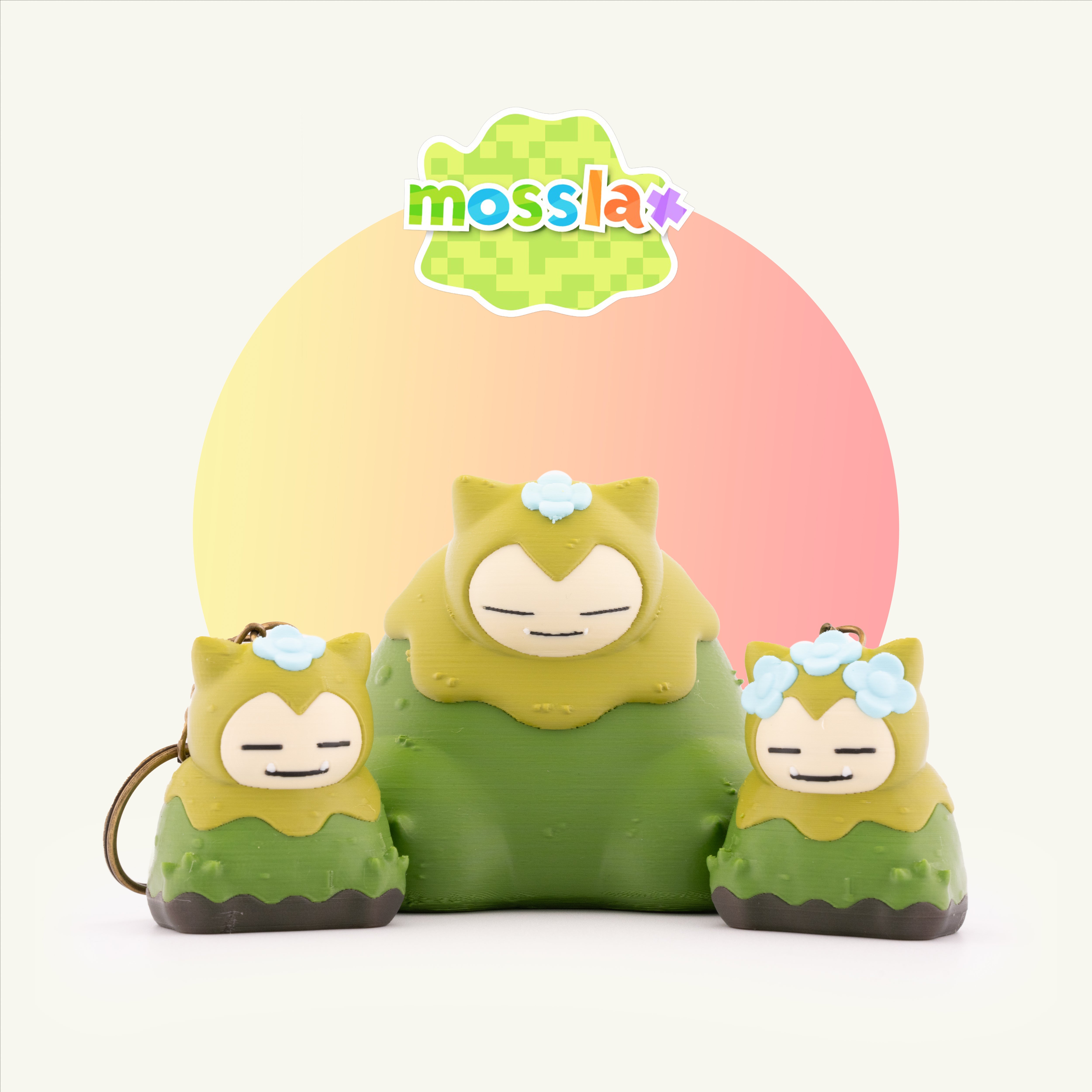 Mosslax Keychain & Figurine – Pokopia Inspired Pokémon-Style