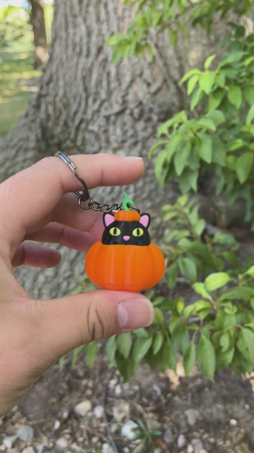 Pumpkin Cat Fidget Keychain